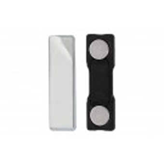 BRADY PEOPLE ID, MAGNETIC CLIP BADGE ATTACHMENT, INCLUES 2 MAGNETS AND ONE STEEL PLATE WITH PLASTIC BACKING AND ADHESIVE TAPE. SOLD IN PACKS OF 50, PRICED PER PACK.
